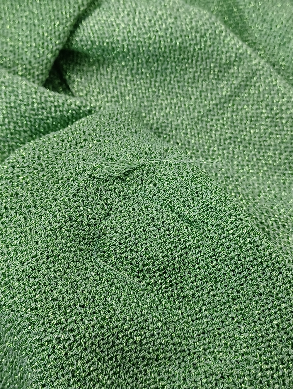 Meshki Suki Metallic Knit Maxi Dress Size M Women Tie Open Back In Pastel Green - Picture 10 of 15